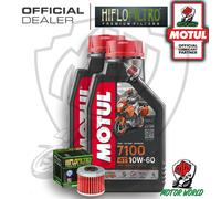 KIT TAGLIANDO 2 LT OLIO MOTUL 7100 10W60 FILTRO Polaris 325 Ace 2015 2016