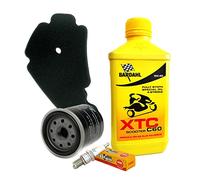 Kit tagliando 2L Bardahl XTC 5W40 filtro olio aria originale candela NGK CR8EKB