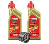 KIT TAGLIANDO 2L CASTROL 5W40 + FILTRO PEUGEOT Sat RS / Black Sat 400 2008-2013