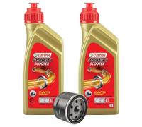 Kit Tagliando 2Lt Olio 5W-40 + Filtro olio 1A024459R per Piaggio Beverly MP3 400 500
