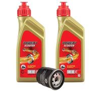 Kit Tagliando 2Lt Olio 5W-40 + Filtro olio 82635R Compatibile con Piaggio Beverly Vespa GTS Liberty 125-300
