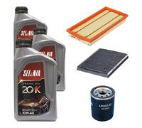 Kit Tagliando 3 Filtri + 3 LT 10W40 20K SELENIA Adatto a Idea Musa Ypsilon 1.4