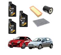Kit Tagliando 3 Filtri + 3L Olio 5W30 SELENIA per ALFA Mito FIAT G/Punto 1.2 1.4