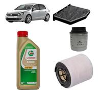 Kit tagliando 3 filtri + 4 L olio Edge 5W30 per Volkswagen Golf 6 VI 1.4 TSI