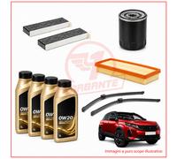 KIT TAGLIANDO 3 FILTRI + 4 LT OLIO 0W20 + SPAZZOLE per PEUGEOT 3008 1.2 Hybrid