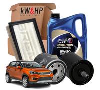 KIT TAGLIANDO 3 FILTRI + 5 LITRI OLIO MOTORE ORIGINALE 5W-30 COMPATIBILE DR3 1.5 LPG 106CV