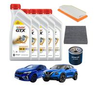Kit Tagliando 3 Filtri + 5 LT 5W30 CASTROL per RENAULT E-Tech DACIA JUKE Hybrid