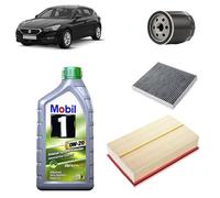 Kit tagliando 3 filtri + 5L olio 0W-20 Mobil per Seat Leon 1K 1.5 TSI/eTSI 2019+