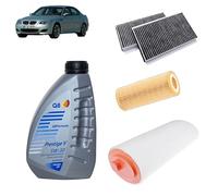 Kit tagliando 3 filtri + 6L olio Q8 5W30 per BMW Serie 5 E60 520D 2001-2010