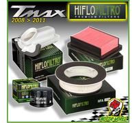 KIT TAGLIANDO 3 FILTRI ARIA + FILTRO OLIO ORIG. HIFLO per YAMAHA T-MAX 500 2009
