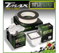 KIT TAGLIANDO 3 FILTRI ARIA ORIGINALI HIFLO per YAMAHA T-MAX TMAX 500 2003 2004
