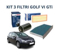 KIT TAGLIANDO BOSCH 3 FILTRI PER VOLKSWAGEN GOLF VI GTI