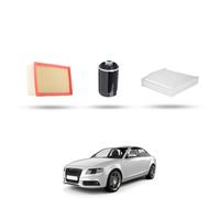 Kit Tagliando 3 filtri compatibile con Audi A4 (B8) 1.8 tfsi 118kw dal 2007 al 2012