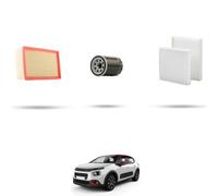 Kit tagliando 3 filtri compatibile con Citroen C3 III 1.2 Puretech 50kw dal 2016