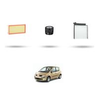 Kit tagliando 3 filtri compatibile con Renault Modus/Grand Modus 1.2 55kw Dal 2004