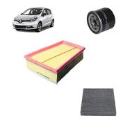 Kit tagliando 3 filtri compatibile con Renault scenic iii 1.5 DCI Gasolio 2009-2016