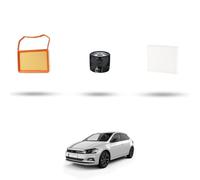 Kit tagliando 3 filtri compatibile con Vw Polo VI (AW) 1.0 MPI 55kw Dal 2017