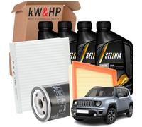 KIT TAGLIANDO 3 FILTRI CON OLIO MOTORE ORIGINALE 4LT LITRI ECO2 0W20 COMPATIBILE CON RENEGADE 1.0 T-GDI