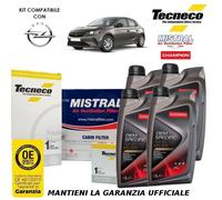 KIT TAGLIANDO 3 FILTRI E 4LT OLIO 5W30 OPEL CORSA F 1.2 74KW 2021-2024 HN05