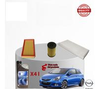 KIT TAGLIANDO 3 FILTRI E OLIO OPEL CORSA D 1.2 BENZINA 63KW 85CV DAL 2012 ->