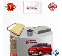 KIT TAGLIANDO 3 FILTRI E OLIO VW UP 1.0 eco-up CNG 50KW 68CV 2012 ->