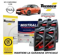 KIT TAGLIANDO 3 FILTRI + OLIO 0W20 PER OPEL CORSA F 1.2 55KW 75CV 07/2019- HM05