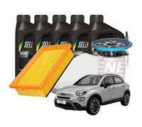 KIT TAGLIANDO COMPLETO OLIO SELENIA 5W30 5LT FIAT 500L 1.6 MULTIJET 120CV EURO6