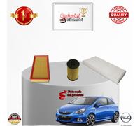 KIT TAGLIANDO 3 FILTRI OPEL CORSA D 1.6 16V TURBO 141KW 192CV DAL 2007 ->
