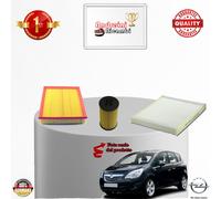 KIT TAGLIANDO 3 FILTRI MERIVA B 1.4 BENZINA 74KW 100CV DAL 2011 -> 2012