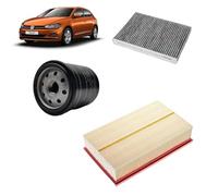 Kit tagliando 3 filtri Originali per Volkswagen Polo 6 1.0 benzina 2017+