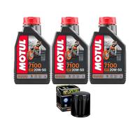 KIT TAGLIANDO 3 LITRI OLIO 7100 20W50 BUELL M2 CYCLONE 2000-2004 + FILTRO OLIO
