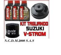 KIT TAGLIANDO 3L OLIO MOTUL 5100 + FILTRO OLIO + CHIAVE SUZUKI V-STROM 650