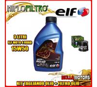 KIT TAGLIANDO 3LT OLIO ELF MOTO 4 ROAD 15W50 YAMAHA YZF-R6 2C0 600CC 2006-2007 +
