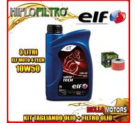 KIT TAGLIANDO 3LT OLIO ELF MOTO TECH 10W50 HONDA XR650 R-Y,1,2,3,4,5,6,7 RE01 65
