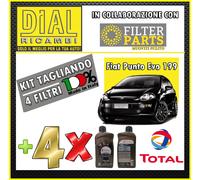 KIT TAGLIANDO 4 FIAT FIAT PUNTO EVO (199) 1.3 MJTD 16V 199A3000 66KW 90HP+OLIO