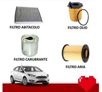 KIT TAGLIANDO 4 FILTRI 2 ORIGINALI FORD FOCUS 3 III C-MAX 2 1.6 TDCI + 4LCASTROL
