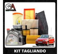 Kit Tagliando 4 Filtri 4 litri olio castrol 10w40 Fiat Punto 176 40kw 55cv 1998>