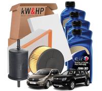 KIT TAGLIANDO 4 FILTRI + 4 LITRI OLIO MOTORE ORIGINALE 5W30 DUSTER II LOGAN SANDERO II 0.9 1.0 1.2 TCE