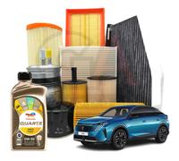KIT TAGLIANDO 4 FILTRI 4 LT TOTAL QUARTZ 0W30 PEUGEOT 3008 II 1.5 HDI
