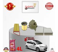 KIT TAGLIANDO 4 FILTRI 4L 5W30 CITROEN C3 II 1.4 HDI 50KW 68CV DAL 2009 ->