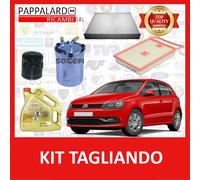 KIT TAGLIANDO 4 FILTRI + 4L OLIO CASTROL 5W30 PER VOLKSWAGEN POLO 1.4 TDI 2014