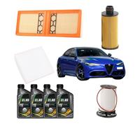 KIT TAGLIANDO 4 FILTRI 4lt OLIO SELENIA WR 0W20 COMPATIBILE CON ALFA ROMEO GIULIA 2.2 D