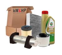 KIT TAGLIANDO 4 FILTRI + 5 LITRI OLIO MOTORE ORIGINALE 5W30 COMPATIBILE CON A4 A5 2.0 TDI