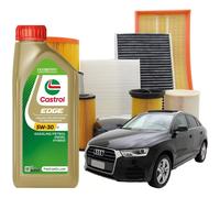 KIT TAGLIANDO 4 FILTRI 5 LT CASTROL 5W30 PER AUDI Q3 2.0 TDI 150CV
