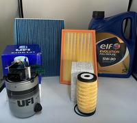 KIT TAGLIANDO 4 FILTRI 5 LT LITRI ELF 5W30 NISSAN QASHQAI J10 1.6 DCI