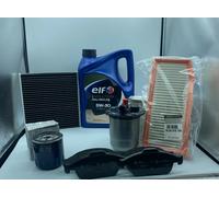 KIT TAGLIANDO 4 FILTRI 5 LT OLIO ELF 5W30 RENAULT CAPTUR 1.5 DCI E PATTINI