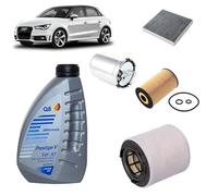 Kit tagliando 4 filtri + 5L olio 5W-30 Q8 compatibile con Audi A1 1.6 TDI,CXM,CAYB,CAYC