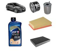 Kit tagliando 4 filtri + 5L olio 5W-30 Tech FE compatibile con Renault megane iii 1.5 DCI Gasolio 2008-2016