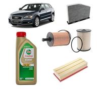 Kit tagliando 4 filtri + 5L olio Edge 5W-30 LL compatibile con Audi A3 8P1 2.0 TDI,AZV/BMM/BKD