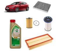 Kit tagliando 4 filtri + 5L olio Edge 5W-30 LL per Seat Leon 5F 1.6 TDI 2012-2019
